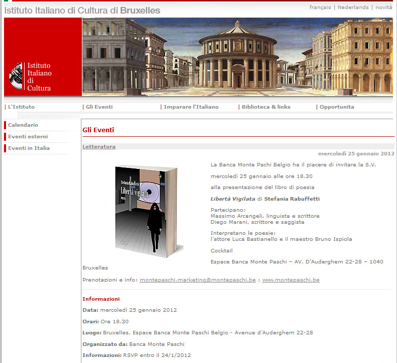 Istituto Culturale Italiano - Gennaio 2012