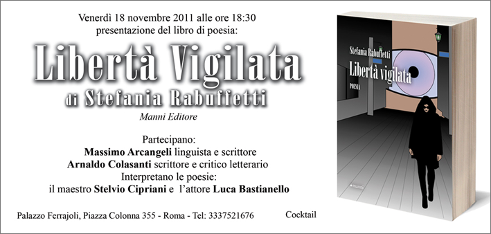 Libertà Vigilata, Stefania Rabuffetti, presentazione ROMA